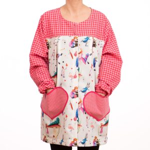 Bata Alicia en Cuadros Rosa