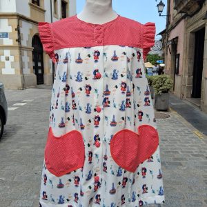Bata Mafalda en Rojo Manga Corta